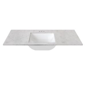 White Sage 49 in. W x 22 in. D Cultured Marble Rectangular Undermount Single Basin Vanity Top