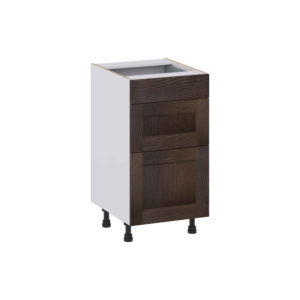 Summerina Chestnut Solid Wood Recessed Assembled 18 in. W x 34.5 in. H x 21 in. D Vanity Drawer Base Cabinet with 3 Drawers