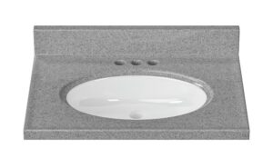 Riverbed 25"W x 19"D Pewter Oval Non Recessed Vanity top