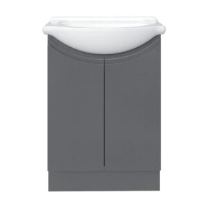 Aspen 24"W x 17-1/8"D Gray Gloss Vanity Combo