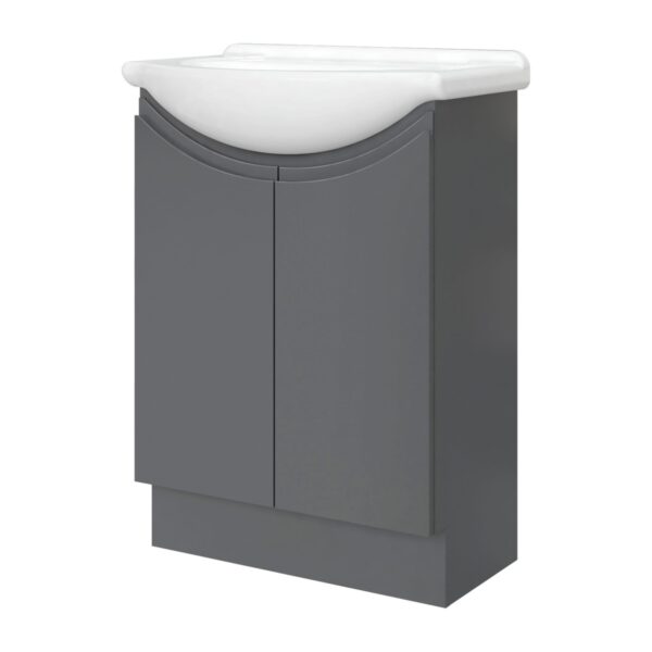 Aspen 24"W x 17-1/8"D Gray Gloss Vanity Combo