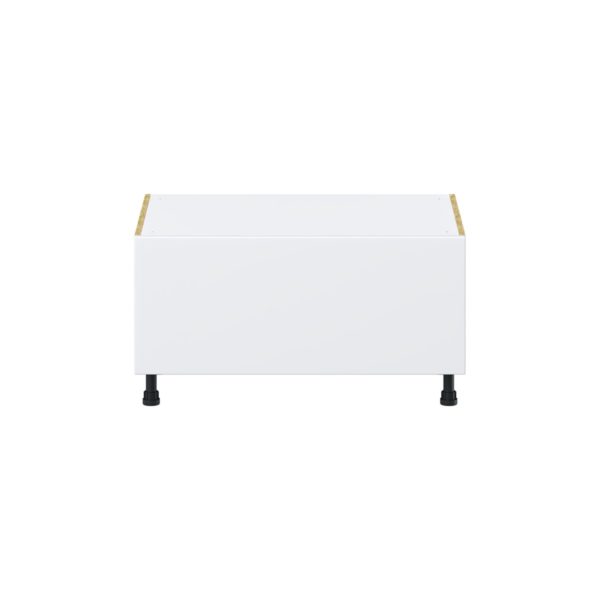 Lily Bright White  Slab Assembled Base Window Seat  Cabinet (36 in. W x 19.5 in. H x 24 in. D)