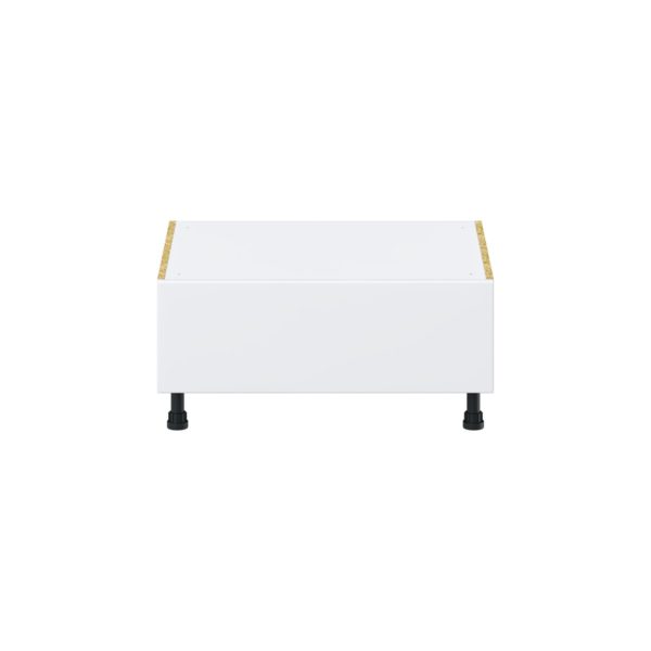 Lily Bright White  Slab Assembled Base Window Seat  Cabinet (30 in. W x 14.5 in. H x 24 in. D)