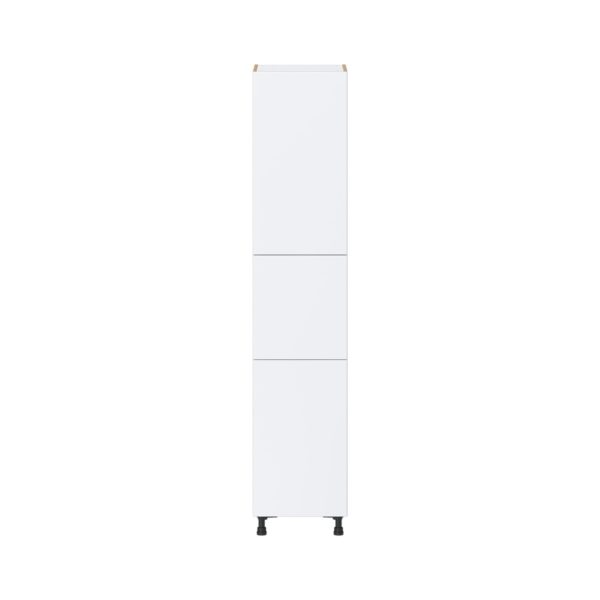 Lily Bright White  Slab Assembled Pantry  Cabinet with 5 Shelves (18 in. W x 89.5 in. H x 24 in. D)