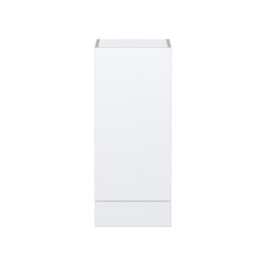 Lily Bright White  Slab Assembled Wall  Cabinet with a Door and a 5 in. Drawer (15 in. W x 35 in. H x 14 in. D)