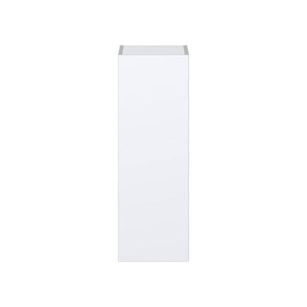 Lily Bright White  Slab Assembled Wall  Cabinet with Full High Door (12 in. W x 35 in. H x 14 in. D)