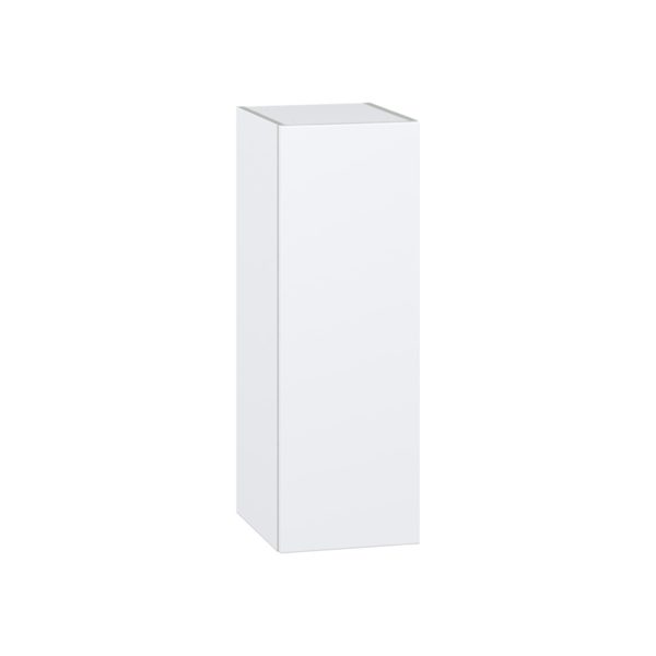 Lily Bright White  Slab Assembled Wall  Cabinet with Full High Door (12 in. W x 35 in. H x 14 in. D)