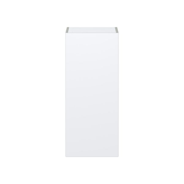 Lily Bright White  Slab Assembled Wall  Cabinet with Full High Door (15 in. W x 35 in. H x 14 in. D)