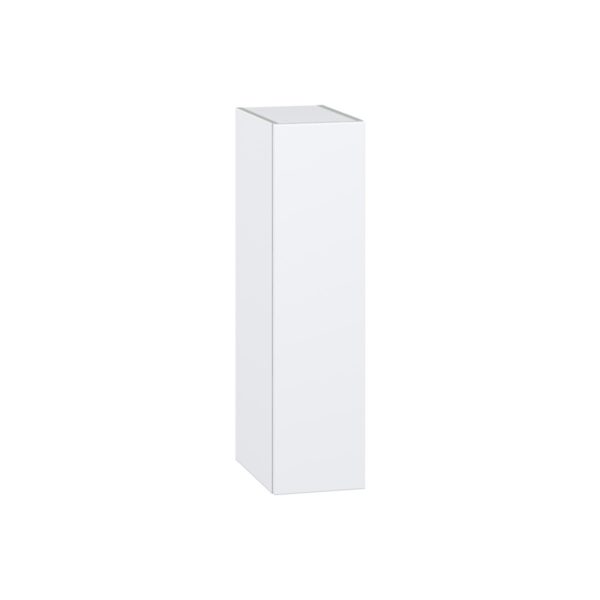 Lily Bright White  Slab Assembled Wall  Cabinet with Full High Door (9 in. W x 35 in. H x 14 in. D)