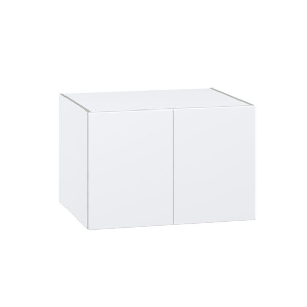 Lily Bright White  Slab Assembled Deep Wall Bridge Cabinet (30 in. W x 20 in. H x 24 in. D)