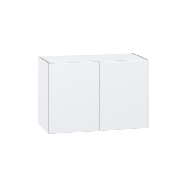 Lily Bright White  Slab Assembled  Wall Bridge Cabinet (30 in. W X 20 in. H X 14 in. D)