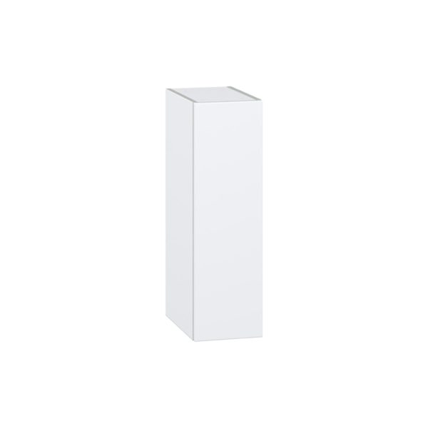 Lily Bright White  Slab Assembled Wall  Cabinet with Full High Door (9 in. W x 30 in. H x 14 in. D)