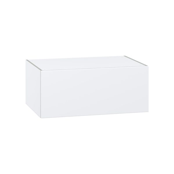 Lily Bright White  Slab Assembled Deep Wall Bridge  Cabinet with Lift Up Door (36 in. W x 15 in. H x 24 in. D)