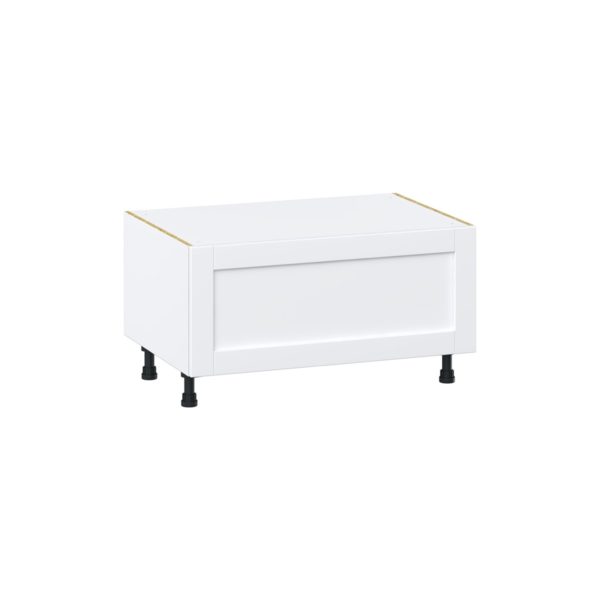 Dahlia Bright White  Shaker Assembled Base Window Seat  Cabinet (36 in. W x 19.5 in. H x 24 in. D)