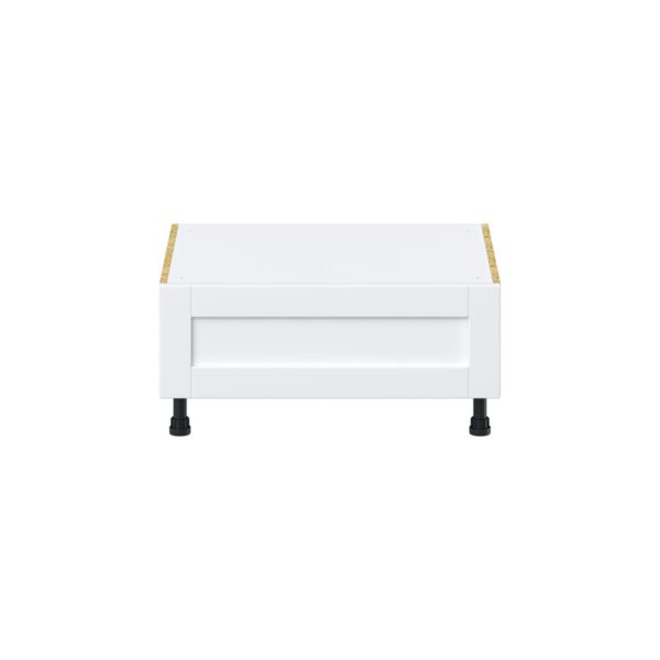 Dahlia Bright White  Shaker Assembled Base Window Seat  Cabinet (30 in. W x 14.5 in. H x 24 in. D)