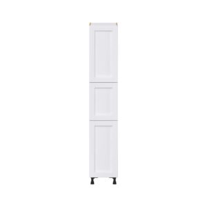 Dahlia Bright White  Shaker Assembled Pantry  Cabinet with 4 Shelves (15 in. W x 84.5 in. H x 24 in. D)