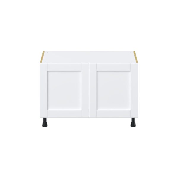 Dahlia Bright White  Shaker Assembled Apron Front Sink Base Cabinet (36 in. W x 24.50 in. H x 24 in. D)