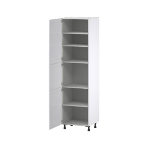 Dahlia Bright White  Shaker Assembled Pantry  Cabinet with 5 Shelves (24 in. W x 89.5 in. H x 24 in. D)