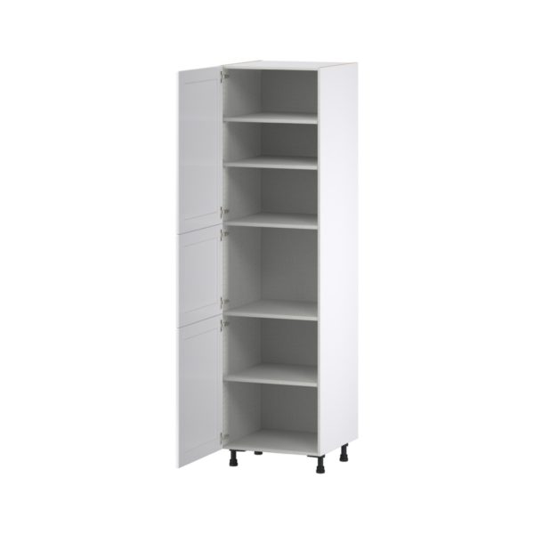 Dahlia Bright White  Shaker Assembled Pantry  Cabinet with 5 Shelves (24 in. W x 89.5 in. H x 24 in. D)