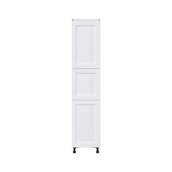 Dahlia Bright White  Shaker Assembled Pantry  Cabinet with 4 Shelves (18 in. W x 84.5 in. H x 24 in. D)