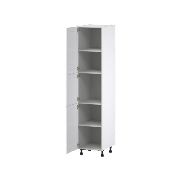 Dahlia Bright White  Shaker Assembled Pantry  Cabinet with 4 Shelves (18 in. W x 84.5 in. H x 24 in. D)