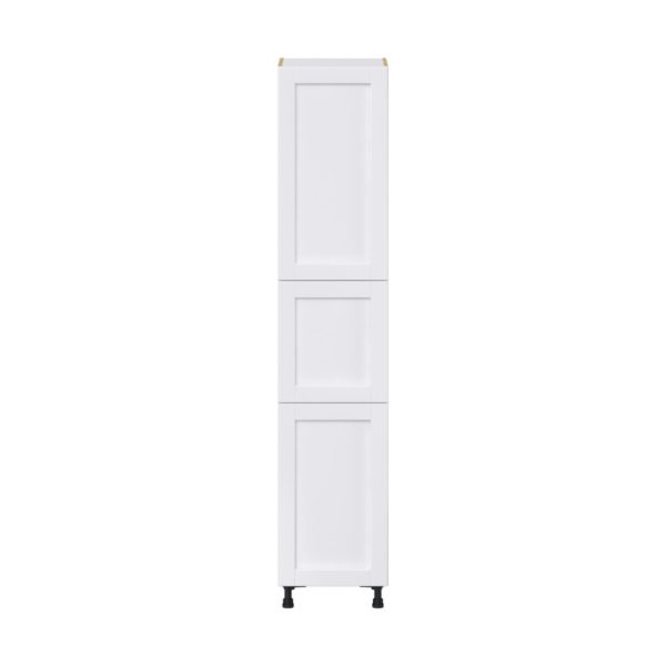 Dahlia Bright White  Shaker Assembled Pantry  Cabinet with 5 Shelves (18 in. W x 89.5 in. H x 24 in. D)