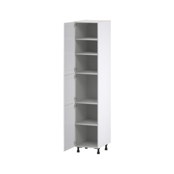 Dahlia Bright White  Shaker Assembled Pantry  Cabinet with 5 Shelves (18 in. W x 89.5 in. H x 24 in. D)