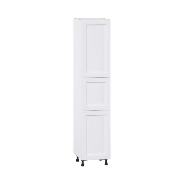 Dahlia Bright White  Shaker Assembled Pantry  Cabinet with 5 Shelves (18 in. W x 89.5 in. H x 24 in. D)