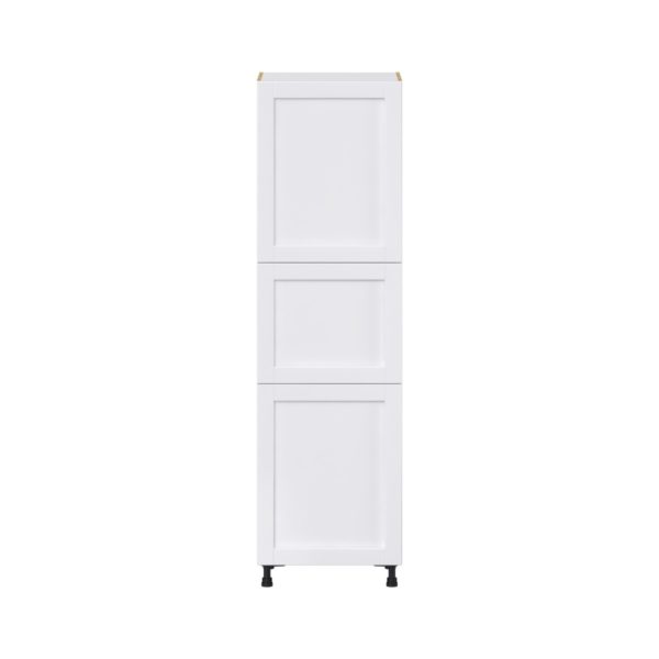 Dahlia Bright White  Shaker Assembled Pantry  Cabinet with 4 Shelves (24 in. W x 84.5 in. H x 24 in. D)