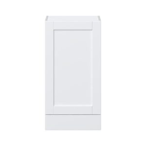 Dahlia Bright White  Shaker Assembled Wall  Cabinet with a Door and a 5 in. Drawer (18 in. W x 35 in. H x 14 in. D)