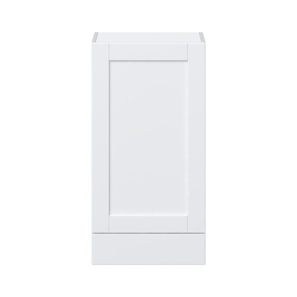 Dahlia Bright White  Shaker Assembled Wall  Cabinet with a Door and a 5 in. Drawer (18 in. W x 35 in. H x 14 in. D)