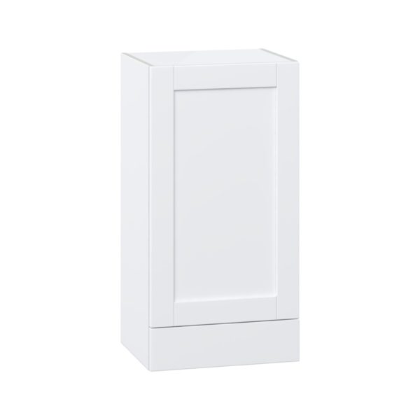 Dahlia Bright White  Shaker Assembled Wall  Cabinet with a Door and a 5 in. Drawer (18 in. W x 35 in. H x 14 in. D)