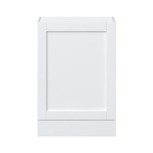 Dahlia Bright White  Shaker Assembled Wall  Cabinet with a Door and a 5 in. Drawer (24 in. W x 35 in. H x 14 in. D)