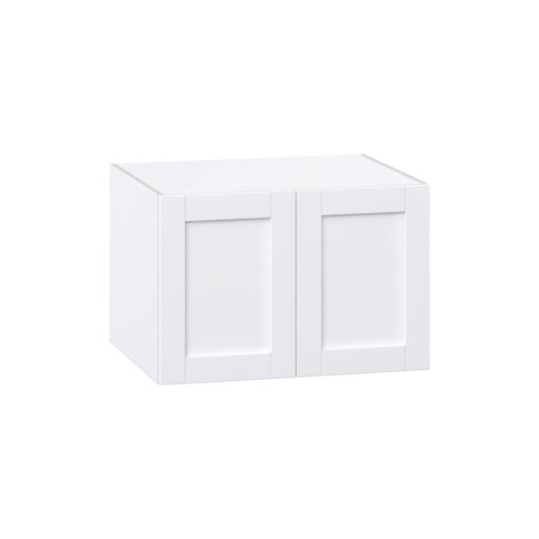 Dahlia Bright White  Shaker Assembled Deep Wall Bridge Cabinet (30 in. W x 20 in. H x 24 in. D)