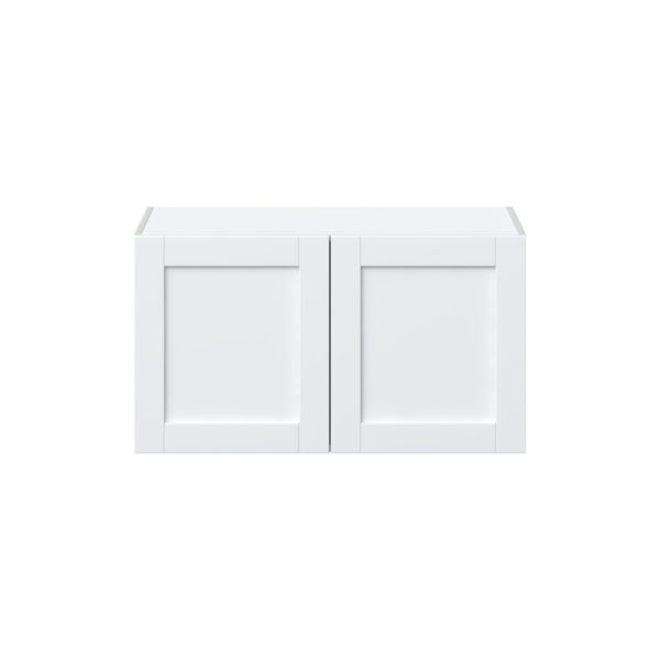 Dahlia Bright White  Shaker Assembled Deep Wall Bridge  Cabinet (36 in. W X 20 in. H X 24 in. D)