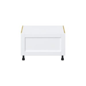 Dahlia Bright White  Shaker Assembled Base Window Seat  Cabinet (30 in. W x 19.5 in. H x 24 in. D)