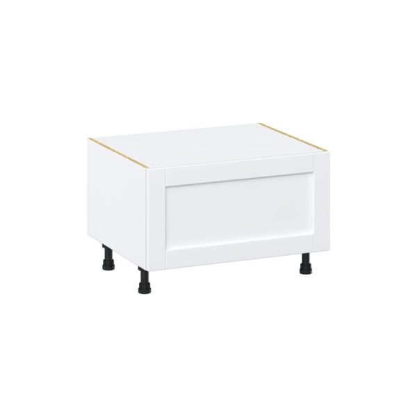 Dahlia Bright White  Shaker Assembled Base Window Seat  Cabinet (30 in. W x 19.5 in. H x 24 in. D)