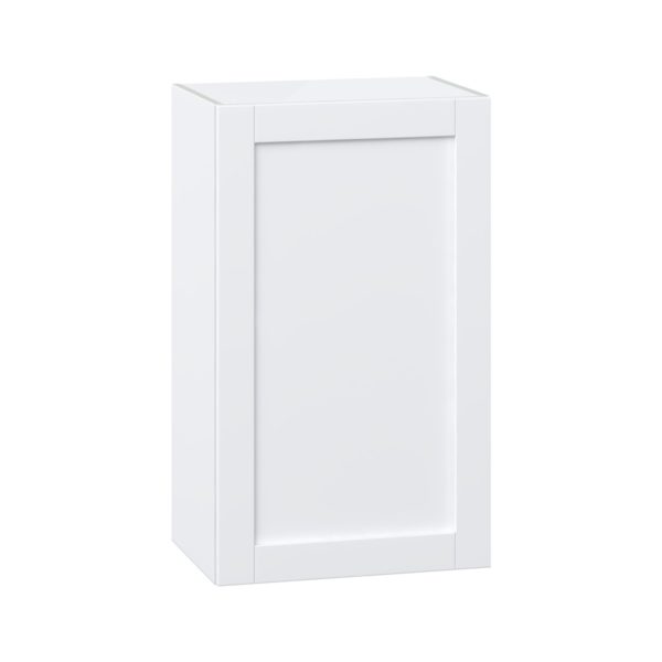 Dahlia Bright White  Shaker Assembled Wall  Cabinet with Full High Door (21 in. W x 35 in. H x 14 in. D)