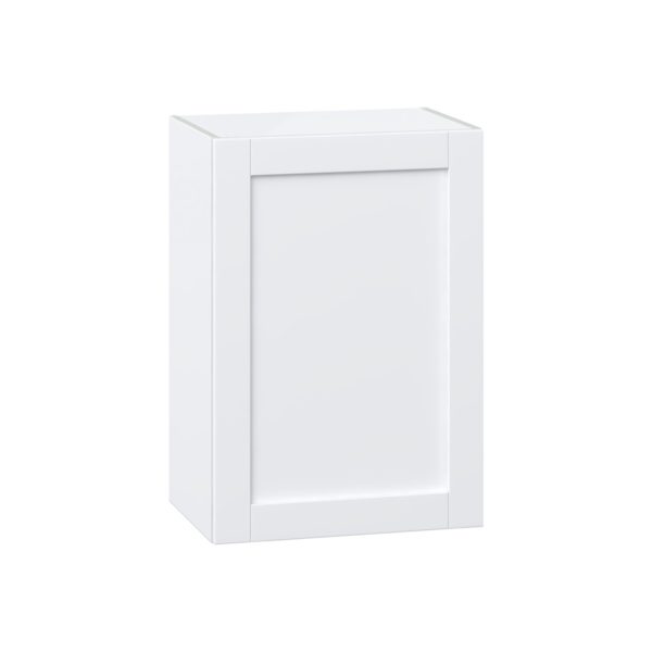 Dahlia Bright White  Shaker Assembled Wall  Cabinet with Full High Door (21 in. W x 30 in. H x 14 in. D)