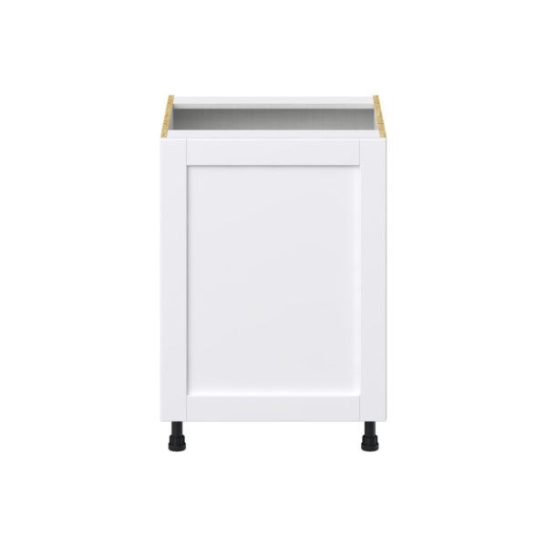 Dahlia Bright White  Shaker Assembled Sink Base Cabinet with 2 Full High Doors (24 in. W X 34.5 in. H X 24 in. D)