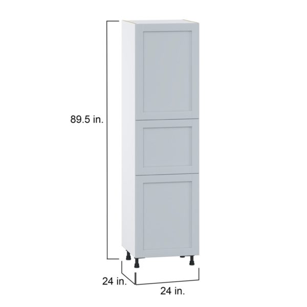 Sea Holly Light Gray  Shaker Assembled Pantry  Cabinet with 5 Shelves (24 in. W x 89.5 in. H x 24 in. D)