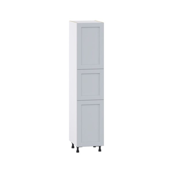 Sea Holly Light Gray  Shaker Assembled Pantry  Cabinet with 4 Shelves (18 in. W x 84.5 in. H x 24 in. D)