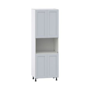 Sea Holly Light Gray  Shaker Assembled Pantry Micro/Oven  Cabinet (30 in. W x 89.5 in. H x 24 in. D)