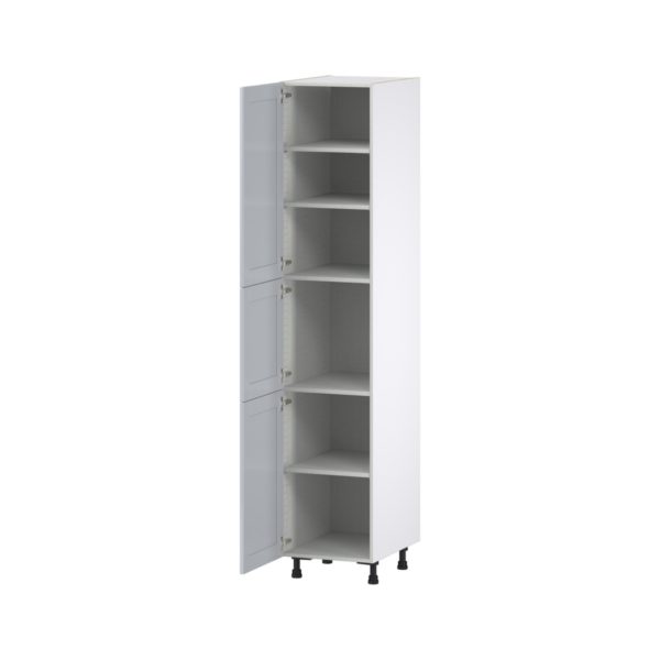 Sea Holly Light Gray  Shaker Assembled Pantry  Cabinet with 5 Shelves (18 in. W x 89.5 in. H x 24 in. D)