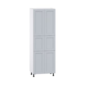 Sea Holly Light Gray  Shaker Assembled Pantry  Cabinet with 5 Shelves (30 in. W x 89.5 in. H x 24 in. D)