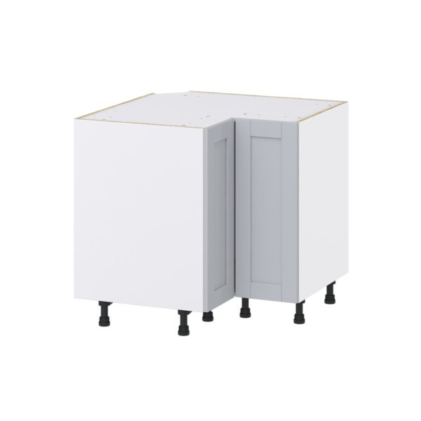 Sea Holly Light Gray  Shaker Assembled Base Corner  Cabinet (36 in. W x 34.5 in. H x 24 in. D)