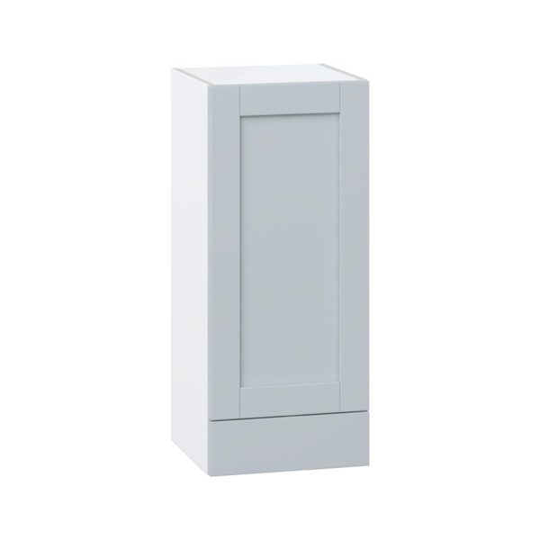 Sea Holly Light Gray  Shaker Assembled Wall  Cabinet with a Door and a 5 in. Drawer (15 in. W x 35 in. H x 14 in. D)