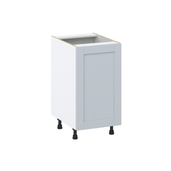 Sea Holly Light Gray  Shaker Assembled Base Cabinet with a Full High Door and 3 Inner Drawers (18 in. W x 34.5 in. H x 24 in. D)