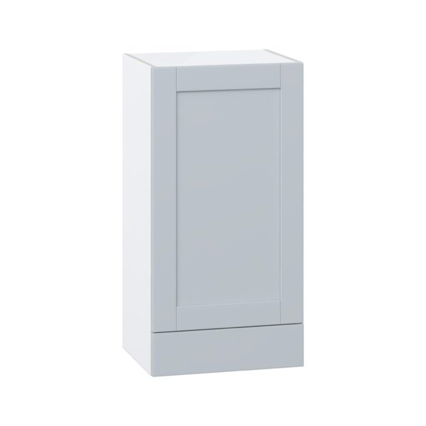 Sea Holly Light Gray  Shaker Assembled Wall  Cabinet with a Door and a 5 in. Drawer (18 in. W x 35 in. H x 14 in. D)