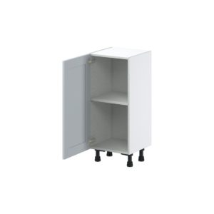 Sea Holly Light Gray  Shaker Assembled Shallow Base Cabinet with a Full High Door (15 in. W x 34.5 in. H x 14 in. D)